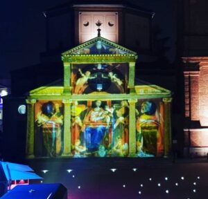 Proiezione architetturale con Gobo mapping.