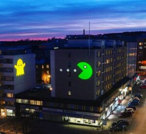 Proiezione architetturale con Gobo mapping.