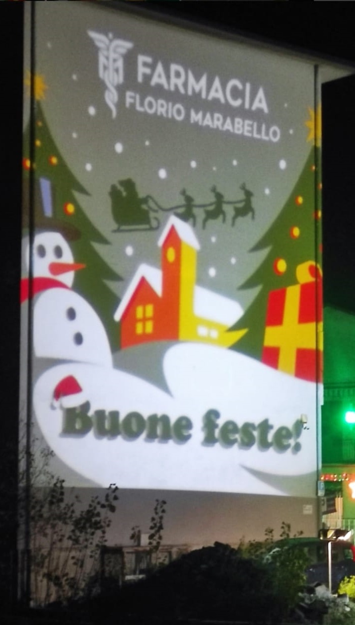Proiezione architetturale con Gobo mapping.